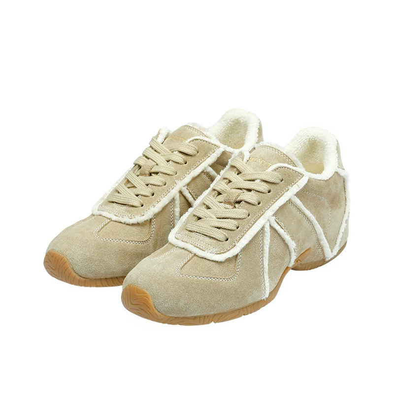 BREADTREE Fringe-Trim Platform German Trainer Sneaker(2color)