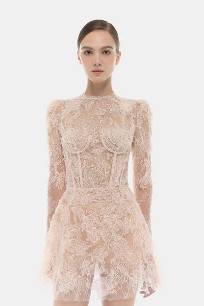 Lobbster Beaded Lace Dress