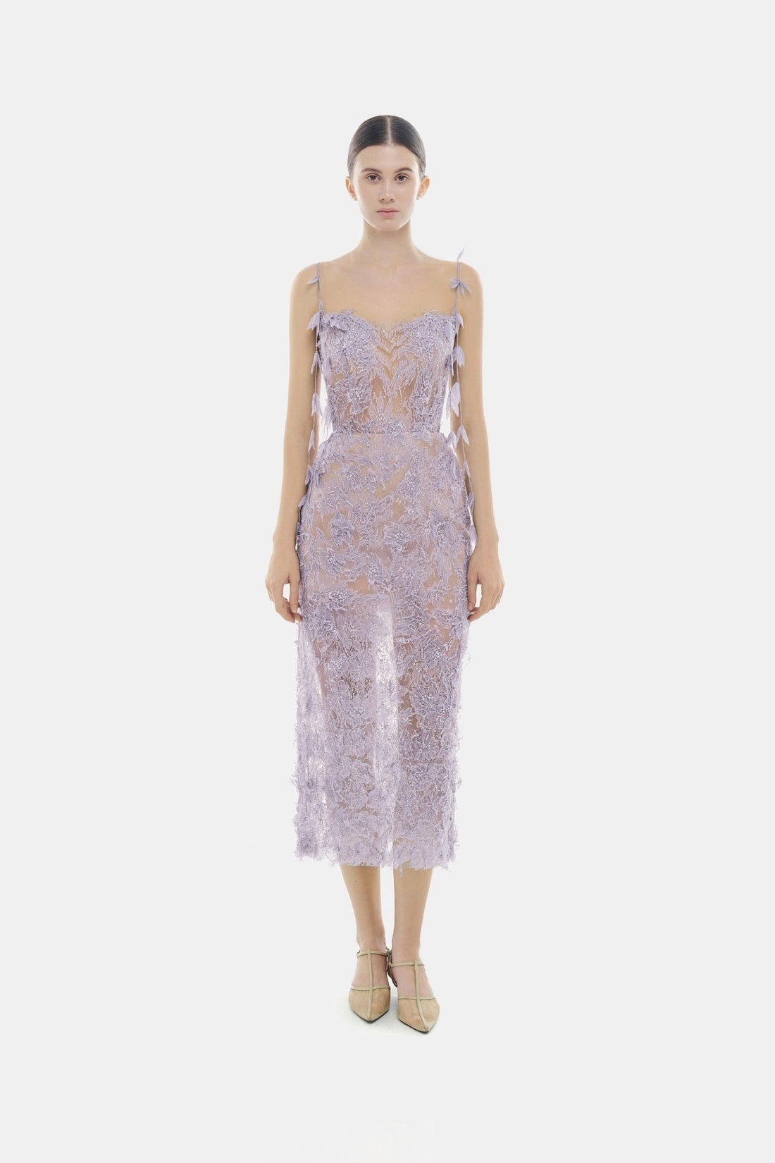 Lobbster Baby Violet Beaded Lace Pencil Dress