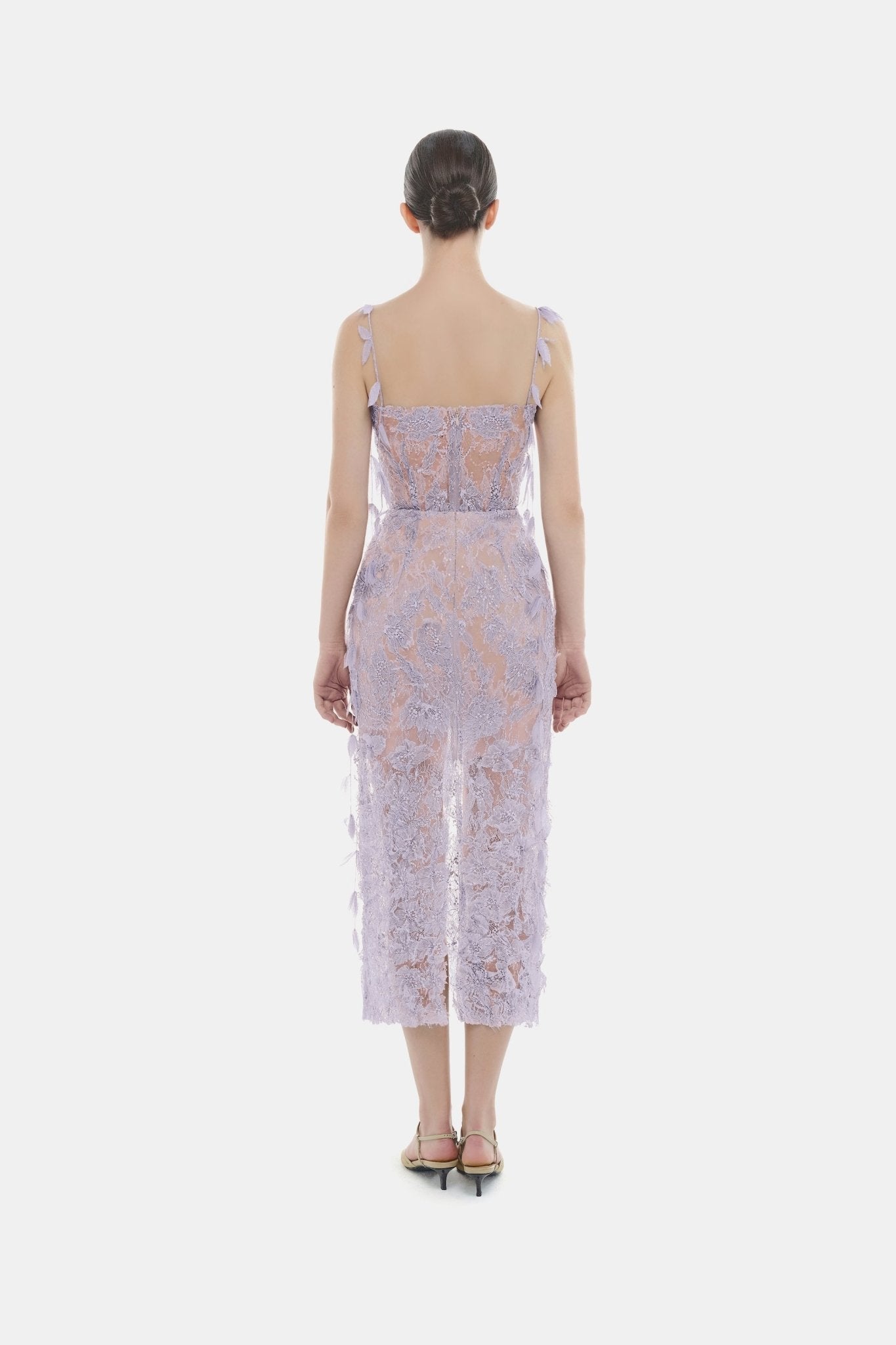 Lobbster Baby Violet Beaded Lace Pencil Dress