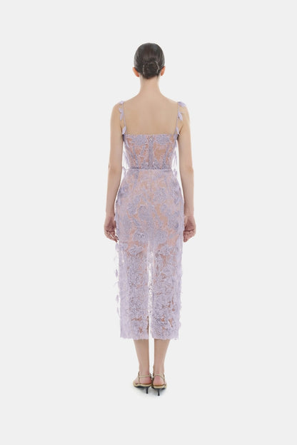 Lobbster Baby Violet Beaded Lace Pencil Dress