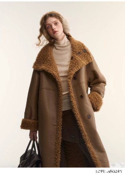 AsGony ASG25560 double-sided long sherpa coat(2color)