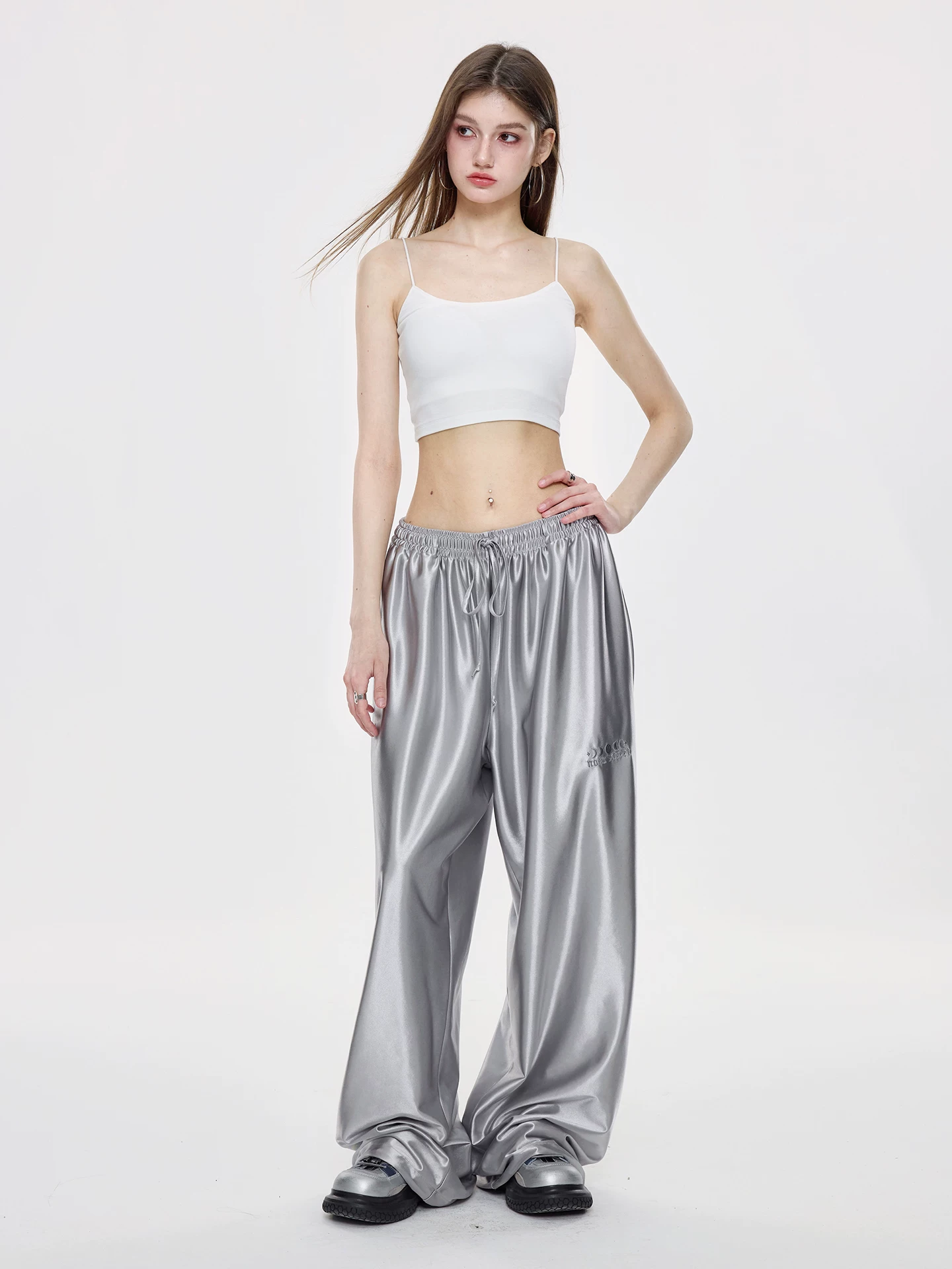 Nova Street Metallic Satin Drawstring Set(SEPERATE)