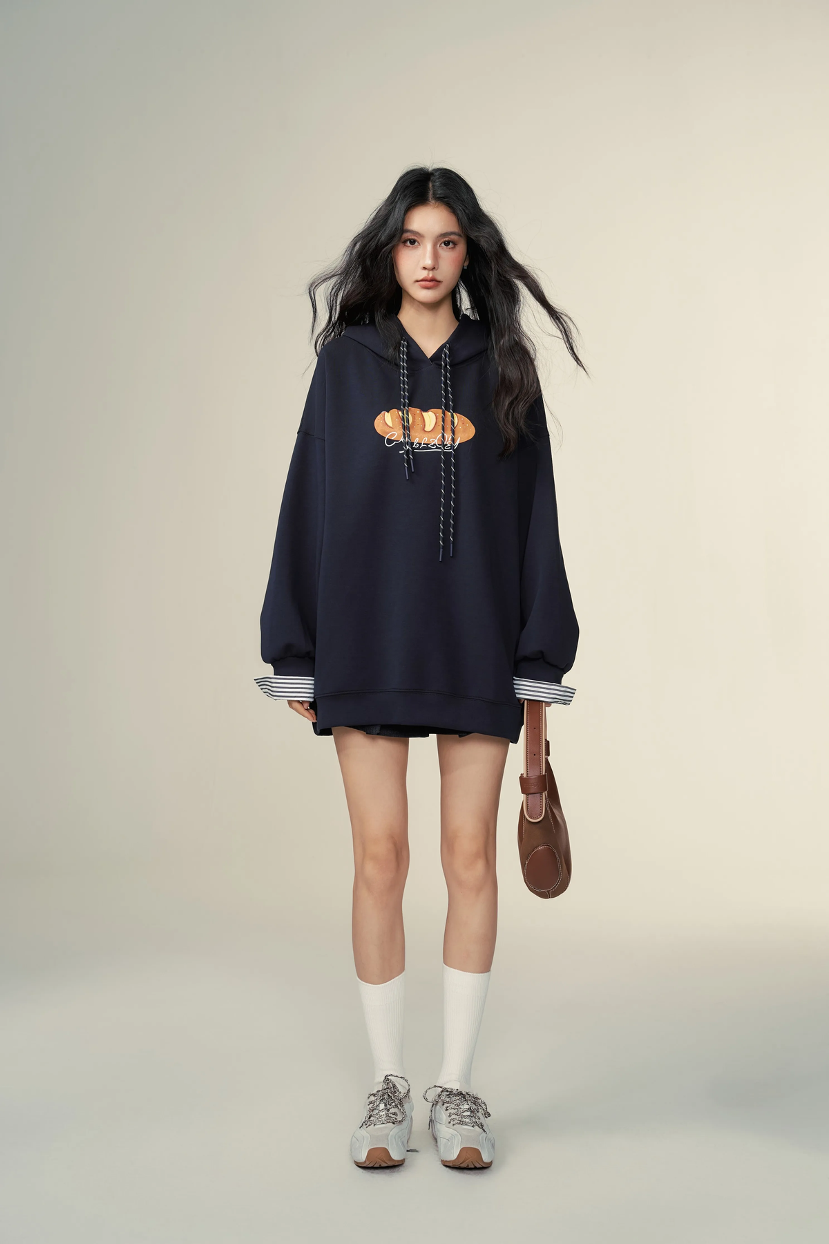 Chill Zoey Contrast Color Puffer Hoodie