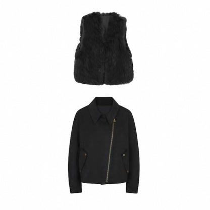 EDGII ED50AW1006 Silhouette fur coat