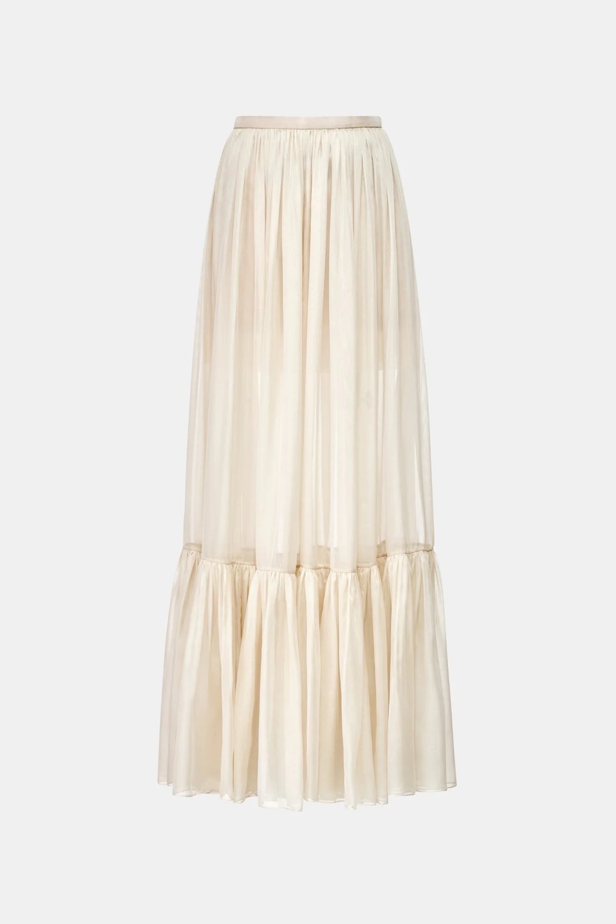 Montsand Beige Layered Maxi Skirt