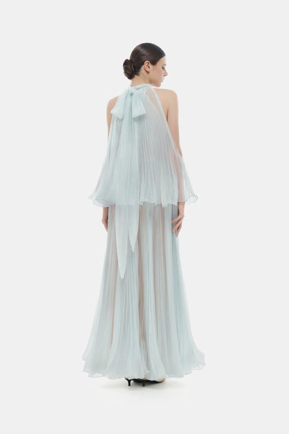 Montsand Blue Pleated Dress