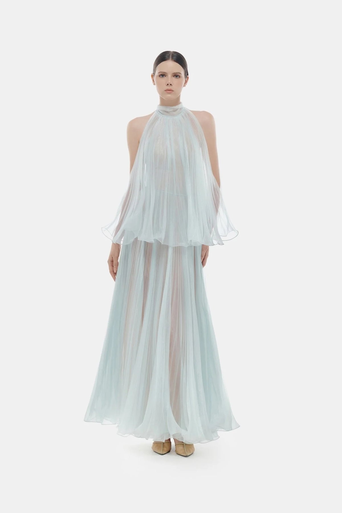 Montsand Blue Pleated Dress