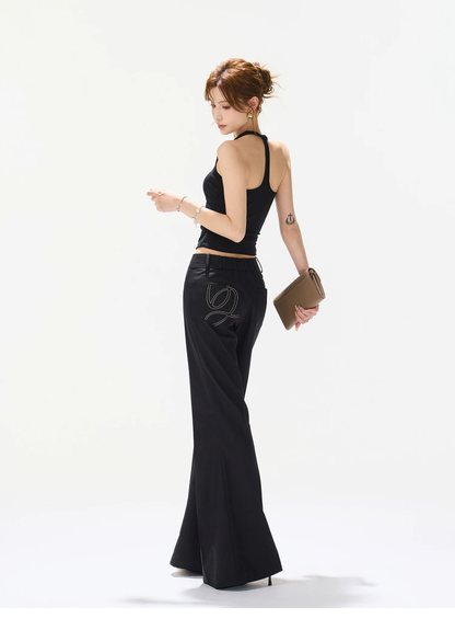 CYNR Halter Neck Knot Front Tank Top &amp; Drawstring Bodycon Skirt