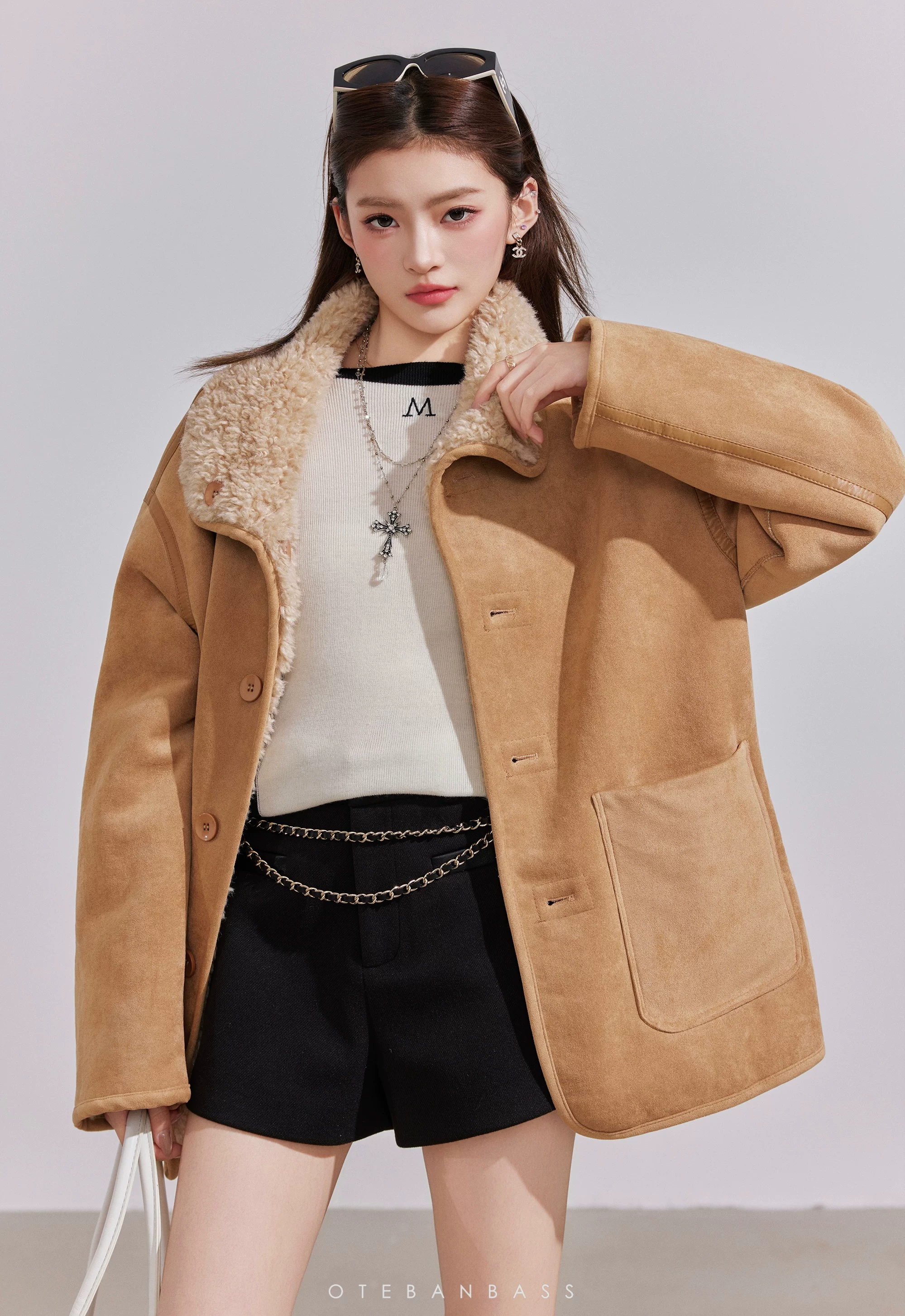 OTEBANBASS Reversible Light Brown Coat