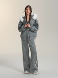 SOMESOWE Hoodie Coat with Fur Collar(2color)