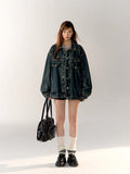 AsGony Oversized Denim Jacket(2color)