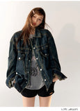 AsGony Oversized Denim Jacket(2color)