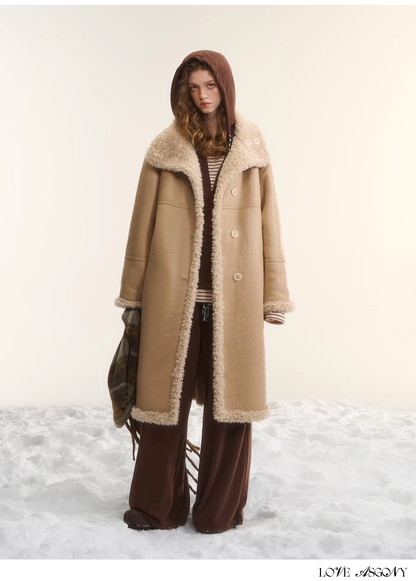 AsGony ASG25560 double-sided long sherpa coat(2color)