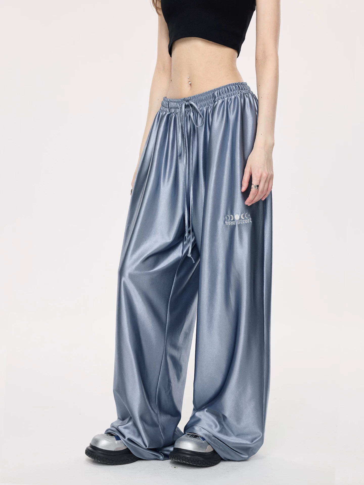 Nova Street Metallic Satin Drawstring Set(SEPERATE)