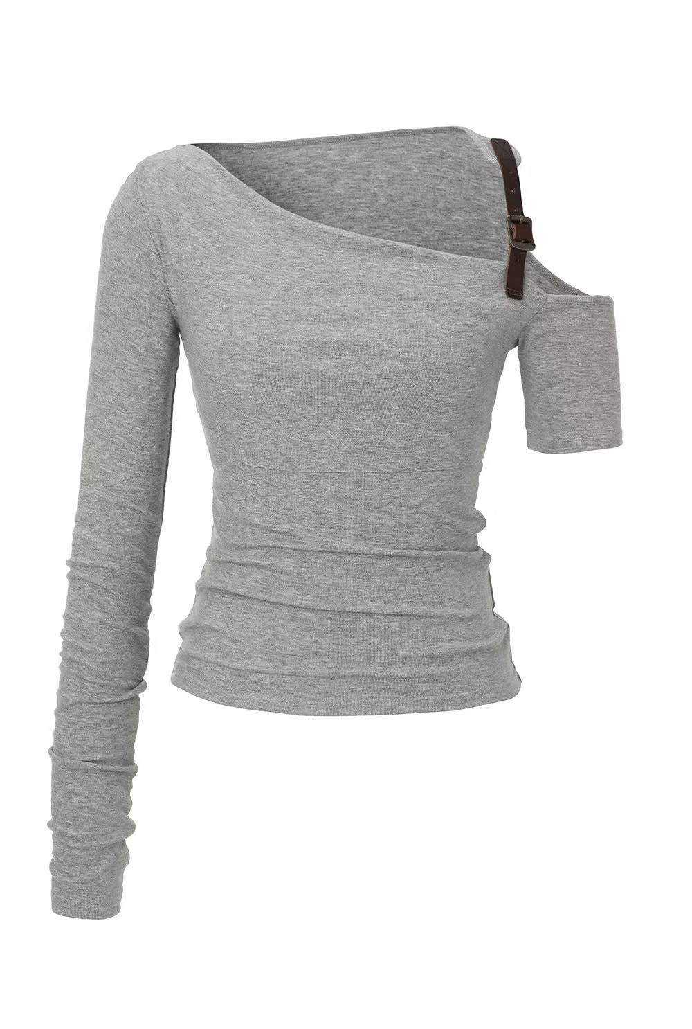 Threetimes Belt drape top (2color)