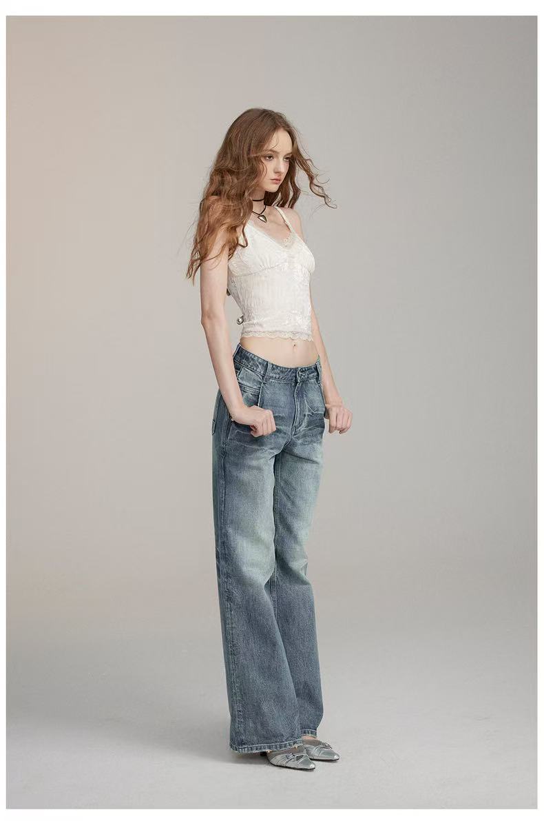 VIA PITTI V24DP280  Loose straight leg jeans(2color)