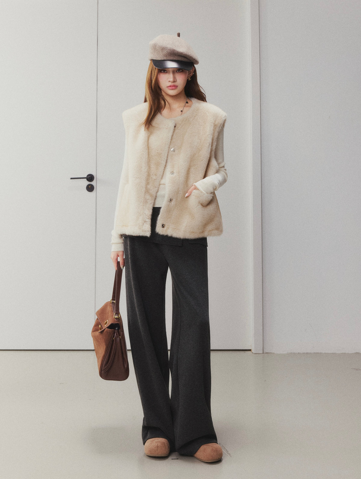 OTEBANBASS Ote260929 Side-Button Detail Wool Trousers