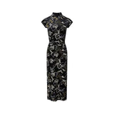 FINDYAWINGS Silver Black Cheongsam(2length)