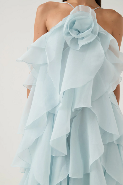 Aje Pandorea Layered Maxi Dress(Silver blue)