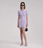SP Lilac Sequin Knit Mini Dress