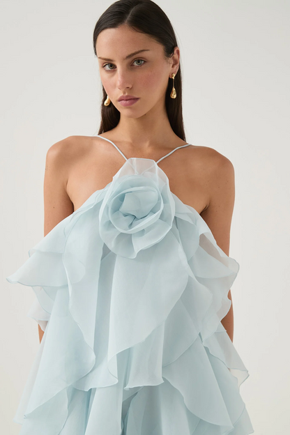 Aje Pandorea Layered Maxi Dress(Silver blue)