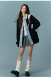 ASGONY Denim and Fleece Coat