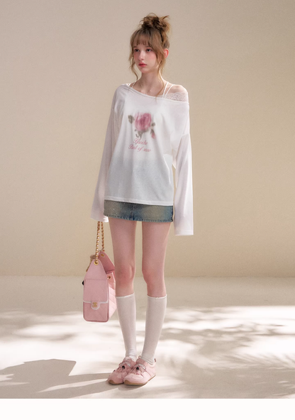 Kroche KE4054 Off shoulder lace top