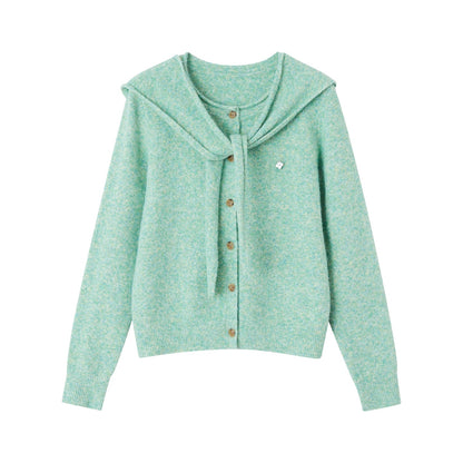 SOMESOWE S2508246 Hooded shawl rolled edge round neck cardigan