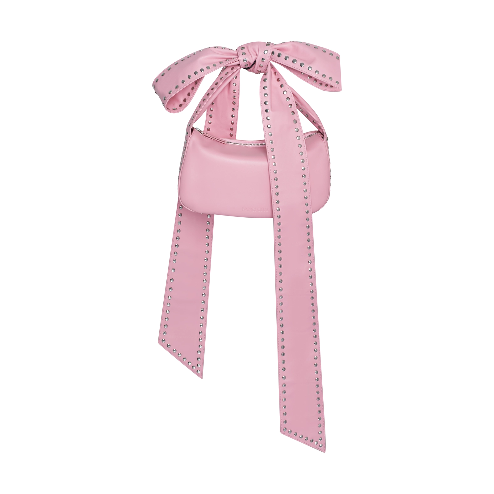 FANCì CLUB  [Best Seller] Boa Studded Bow Strap Handbag