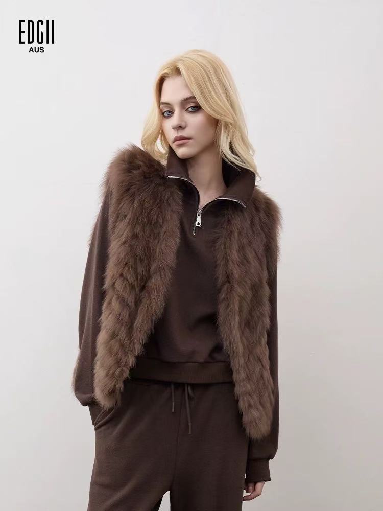 EDGII ED50AW1004 Silhouette fur vest