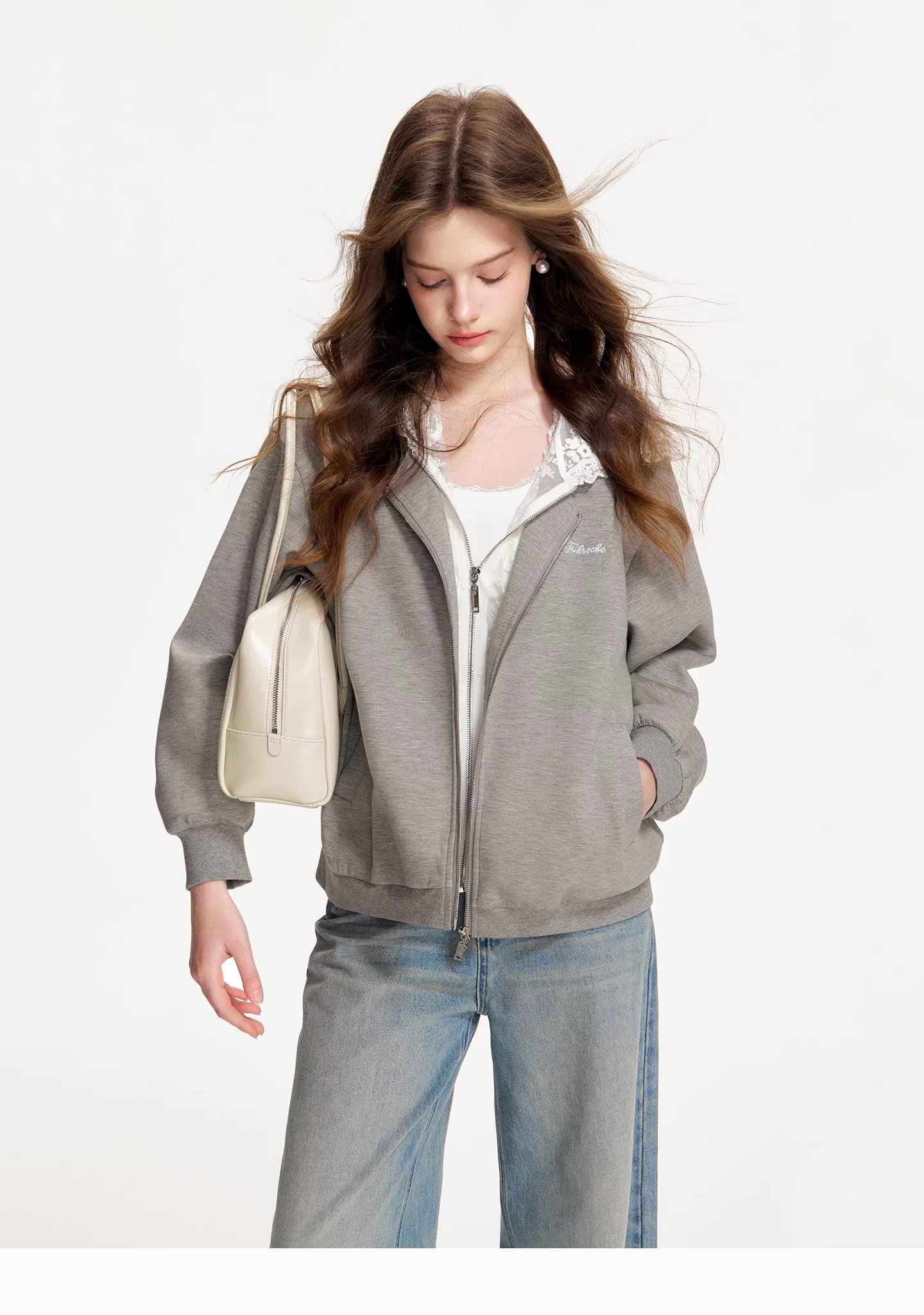 Kroche KVA7009 Zipper sweatshirt jacket