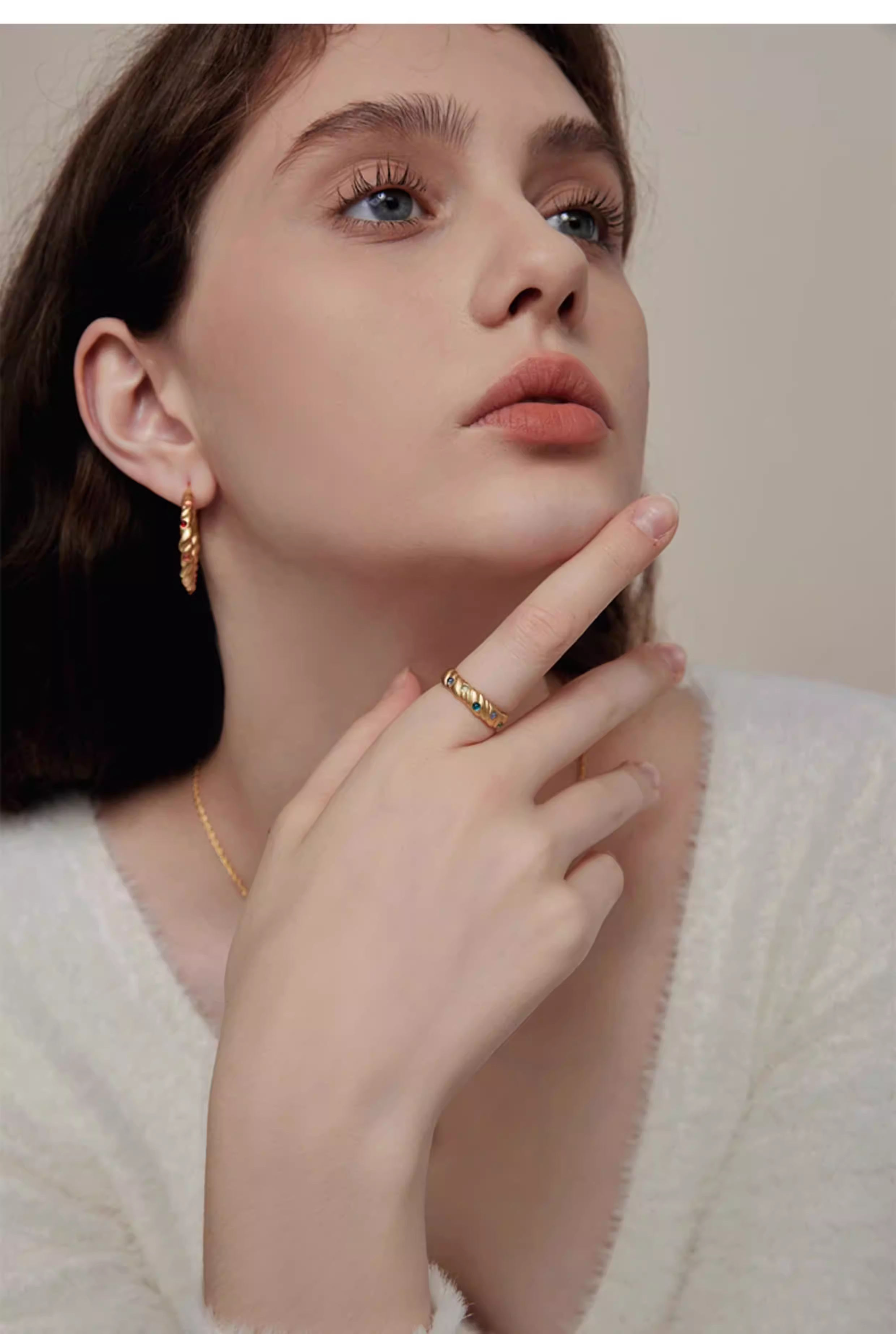 ARSIS Oil painting rose earrings