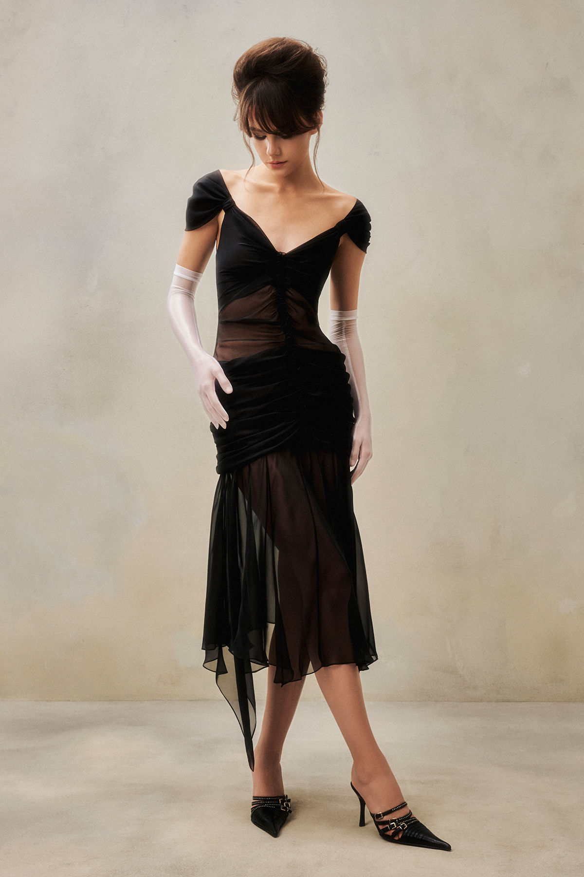 DATT DARLING CHIFFON MIDI DRESS
