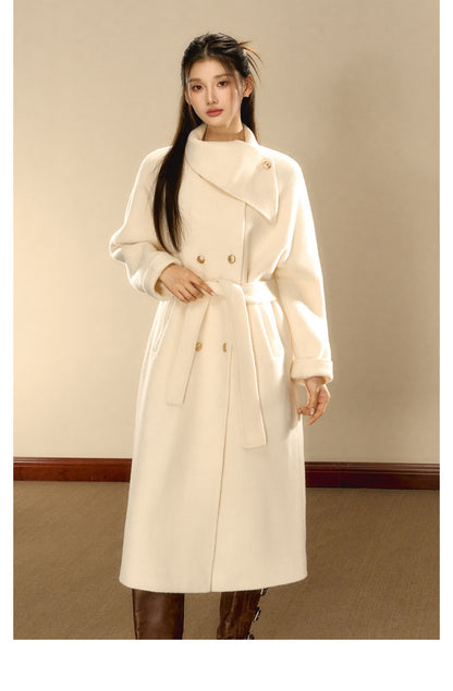 OShea Lapel Maxi Coat-white