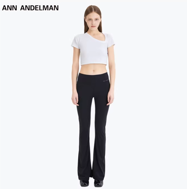 ANN ANDELMAN High Waist Black Flared Pants