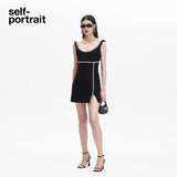 Self-Portrait Black Embellished Mini Dress