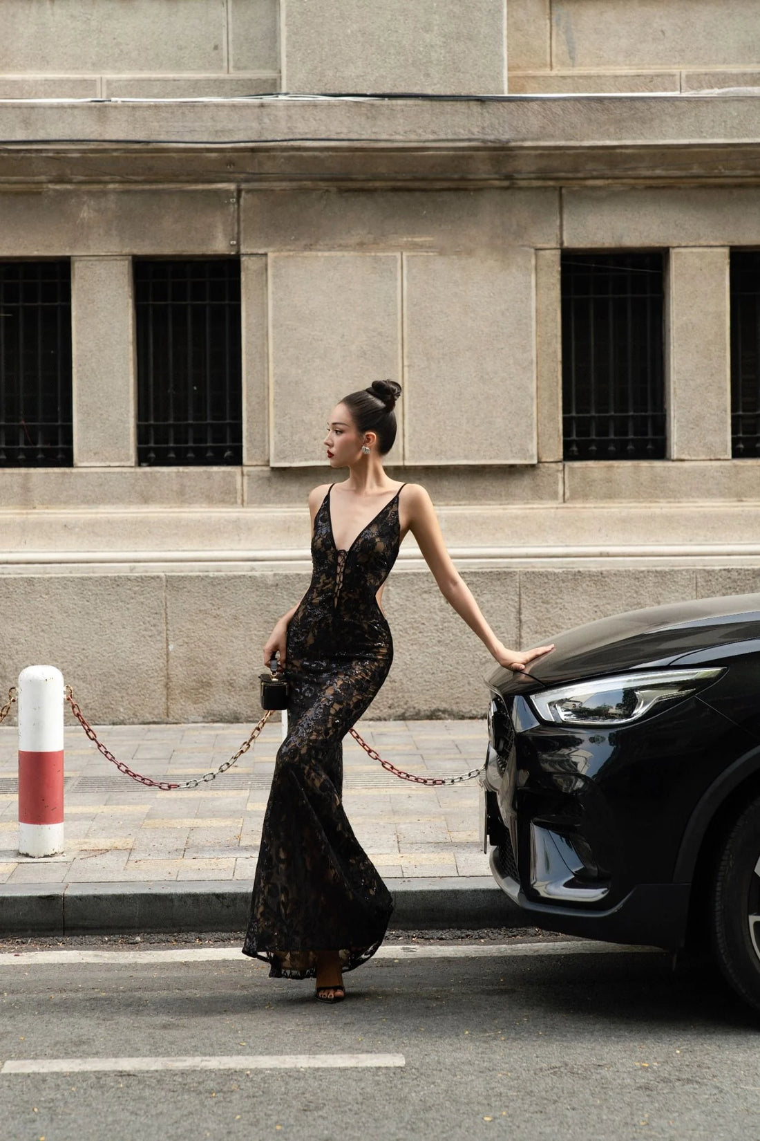 CHARMANINE BLACK LACE Dress