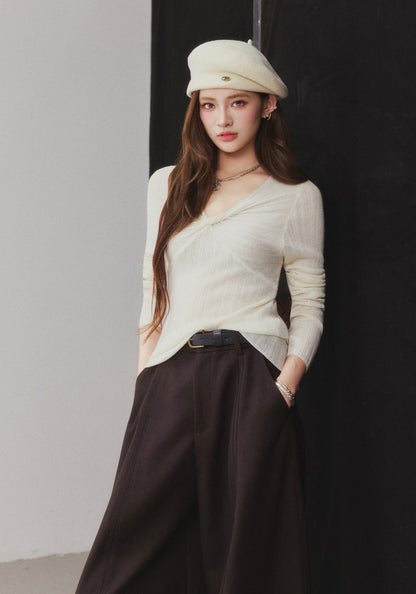 OTEBANBASS Ote260923 Beaded Twist Knot Knit Top