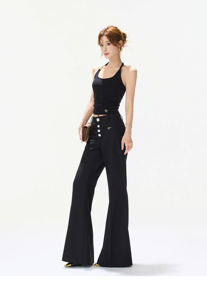 CYNR Halter Neck Knot Front Tank Top &amp; Drawstring Bodycon Skirt