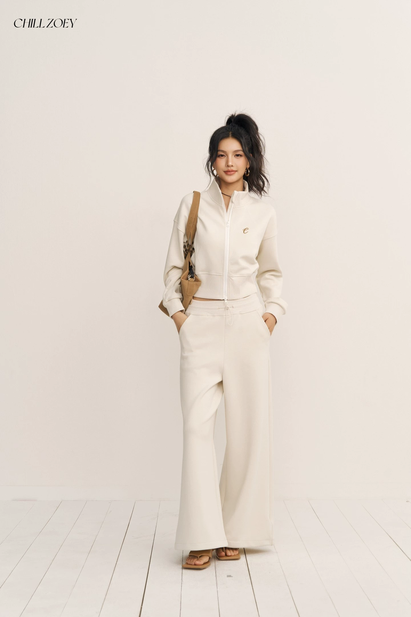 Chill Zoey Sweatshirt &amp; Straight-Leg Pants Set(2color)