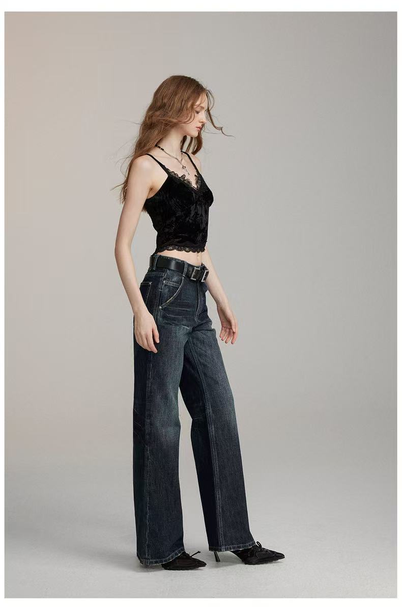 VIA PITTI V24DP280  Loose straight leg jeans(2color)