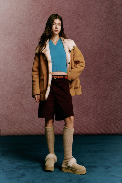 OZLANA UGG OZ3007 LOGO PLATFORM SLIPPER