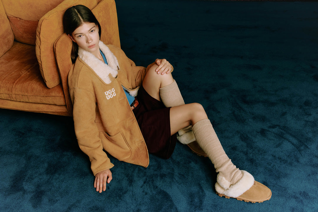 OZLANA UGG OZ3001 CLASSIC COQUETTE SLIPPER (DETACHABLE FEATURE)