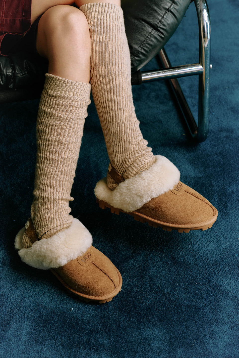 OZLANA UGG OZ3001 CLASSIC COQUETTE SLIPPER (DETACHABLE FEATURE)