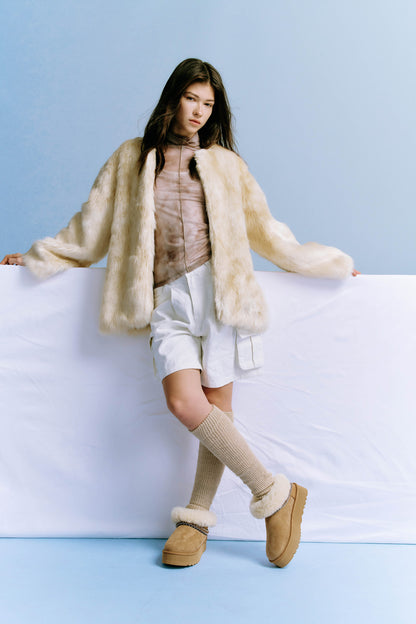 OZLANA UGG OZ0022 CLASSIC MINI CRESCENT PLATFORM