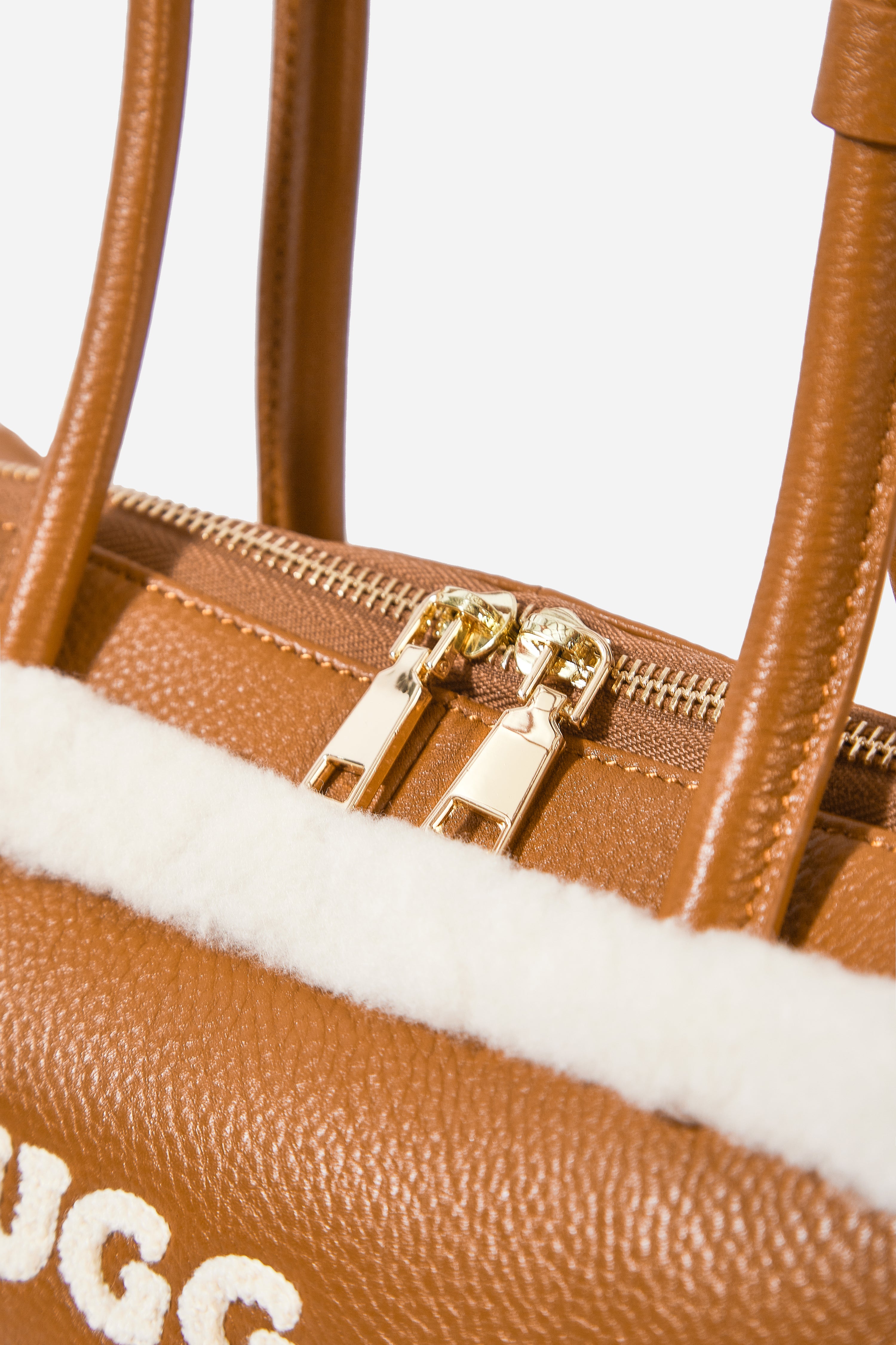 OZLANA UGG OZ5002 LOGO LEATHER  TOTE BAG