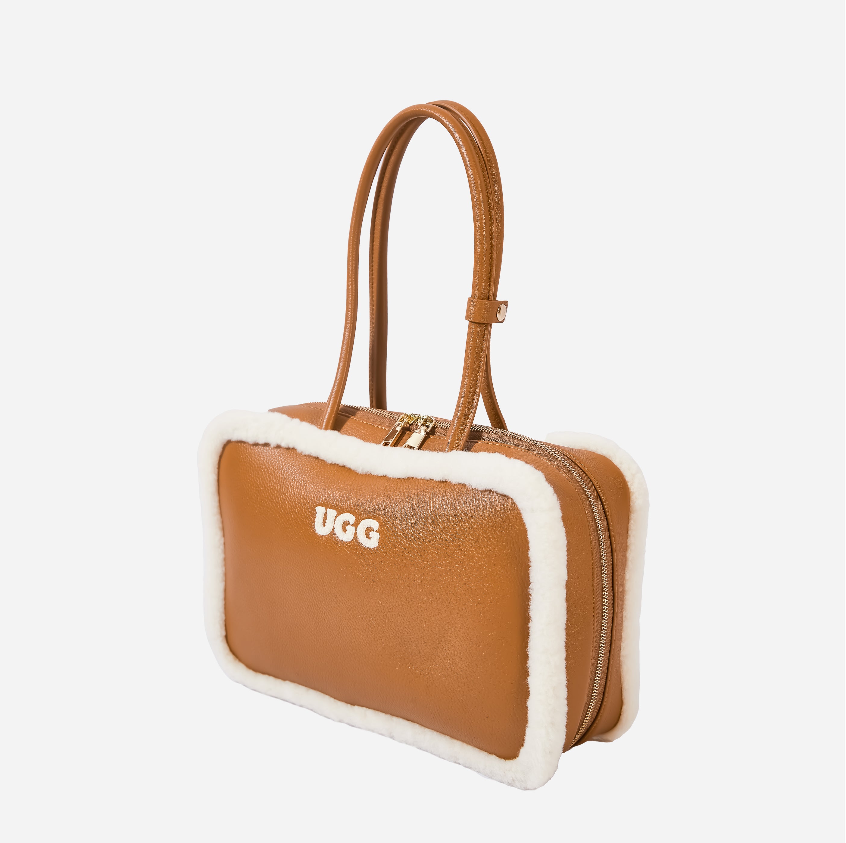 OZLANA UGG OZ5002 LOGO LEATHER  TOTE BAG