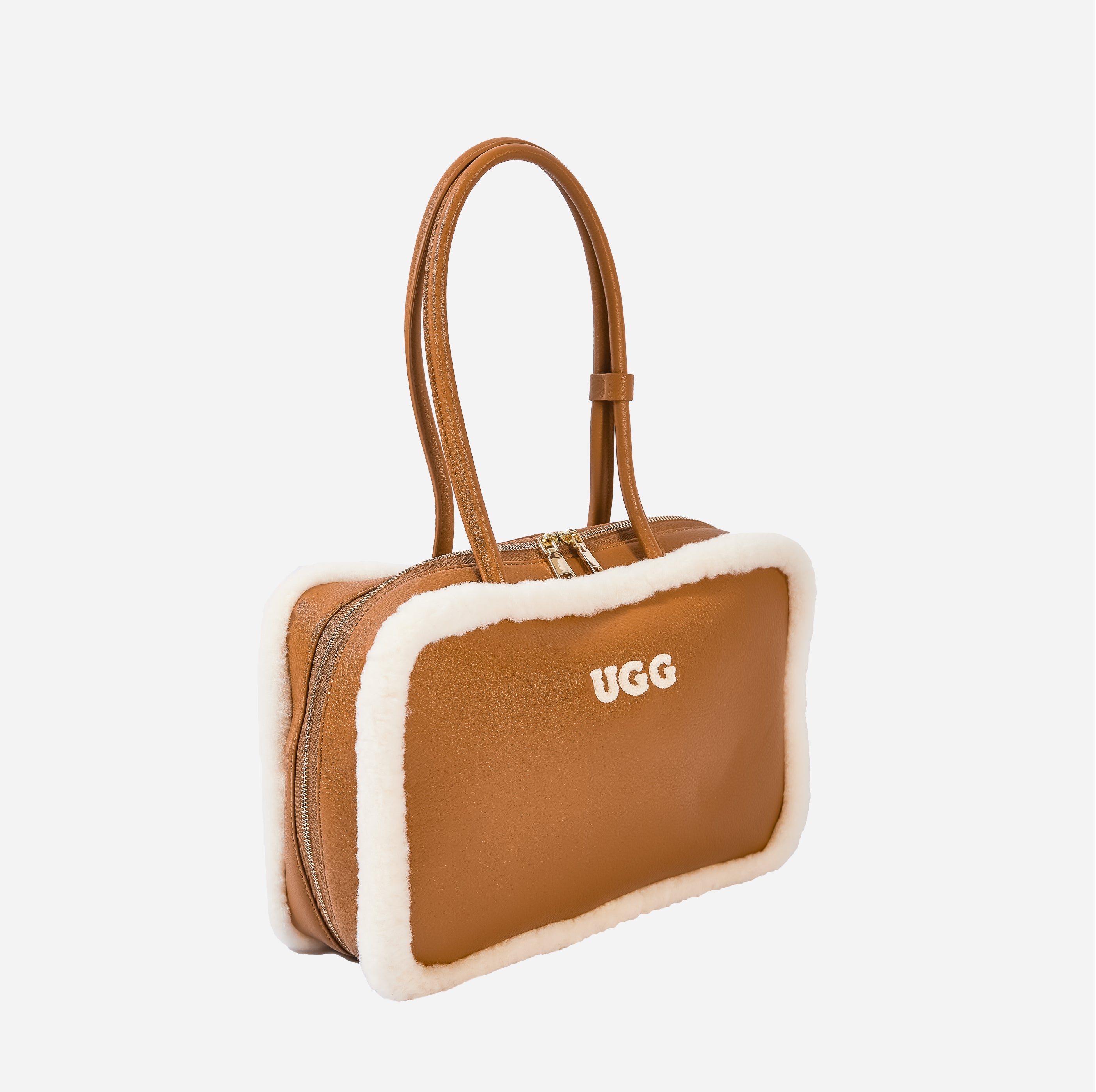 OZLANA UGG OZ5002 LOGO LEATHER  TOTE BAG