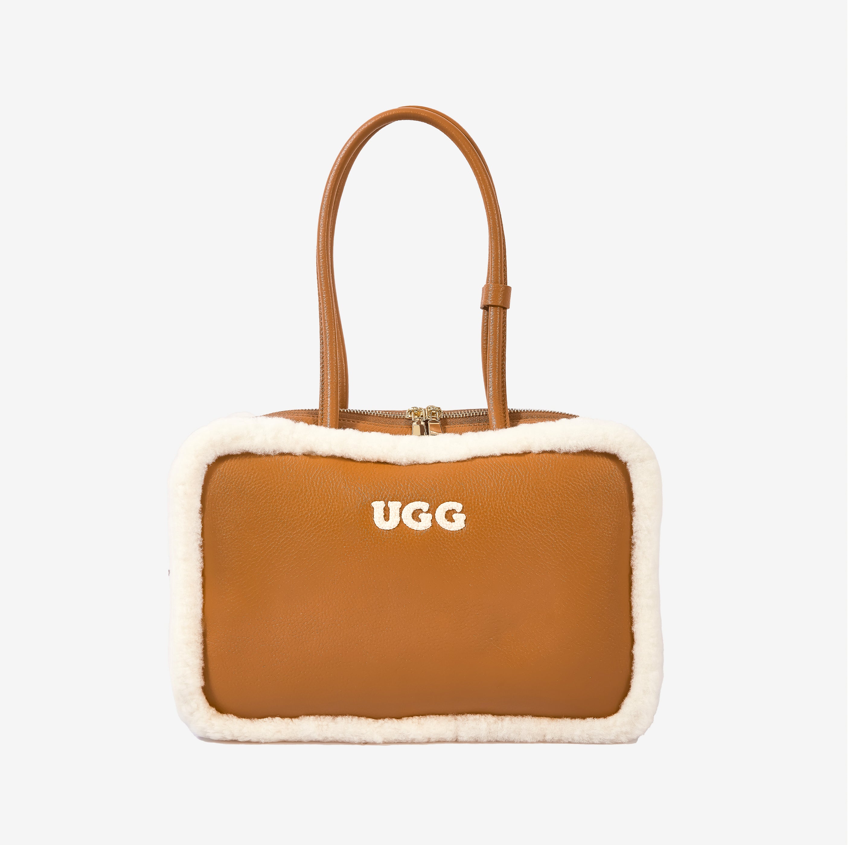 OZLANA UGG OZ5002 LOGO LEATHER  TOTE BAG